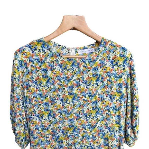 Faithfull The Brand Revolve Jeanette Floral Spring Summer Mini Dress, Sz Large - Picture 3 of 12